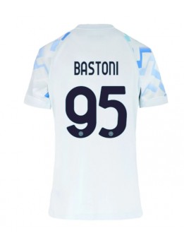 Billige Inter Milan Alessandro Bastoni #95 Bortedrakt Dame 2025-26 Kortermet